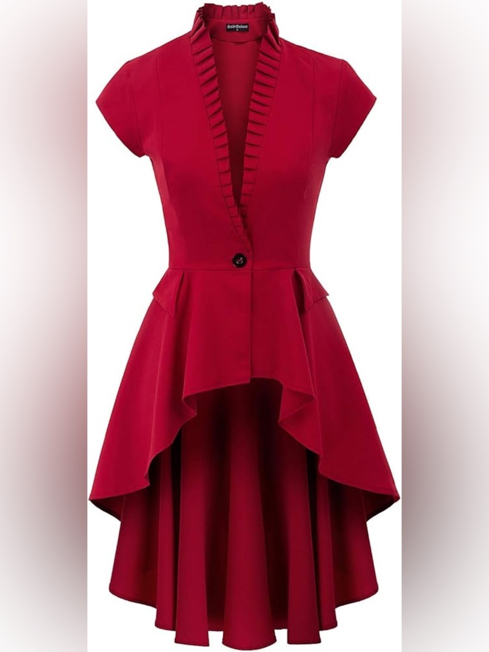 New Scarlet Darkness Victorian Corset Gothic Red Vampire Cosplay Long Jacket XL